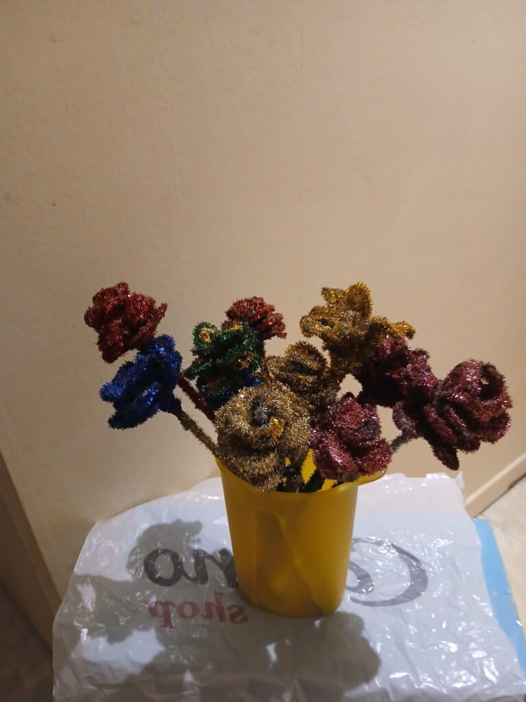 Rose en métal